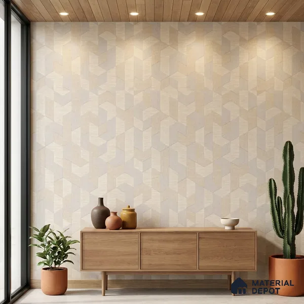 74027-2 | 5 Meter x 42 Inch PVC Patterned Look Wallpaper - 57 Sq. Ft. | Minimum 15% wastage during installation