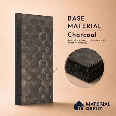 Cappucino Brown Metallic Look PN 06074 9.5 ft x 4.7 inch Charcoal Panel - 7 mm | Suitable for Feature Wall, TV Unit & Living Room | Width is Subjected to 5% Variation