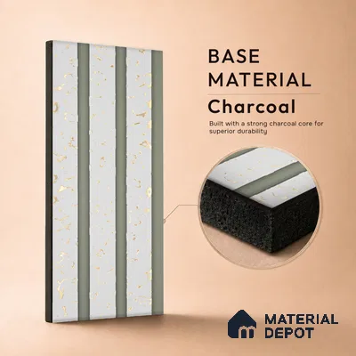 Dove Grey Luxury Look PN 06083 9.5 ft x 4.6 inch Charcoal Panel - 8 mm | Suitable for Feature Wall, TV Unit & Living Room | Width is Subjected to 5% Variation