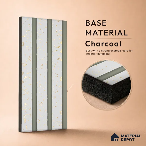 Dove Grey Luxury Look PN 06083 9.5 ft x 4.6 inch Charcoal Panel - 8 mm | Suitable for Feature Wall, TV Unit & Living Room | Width is Subjected to 5% Variation