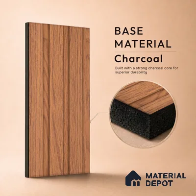 Wooden Look PN 06834 9.2 ft x 4.9 inch Charcoal Panel - 12 mm | Suitable for Living Room, Bedroom & TV Cabinet | Width is Subjected to 5% Variation
