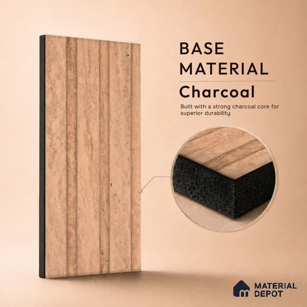 Wooden Look PN 06848 9.2 ft x 4.9 inch Charcoal Panel - 12 mm | Suitable for Living Room, Bedroom & TV Cabinet | Width is Subjected to 5% Variation