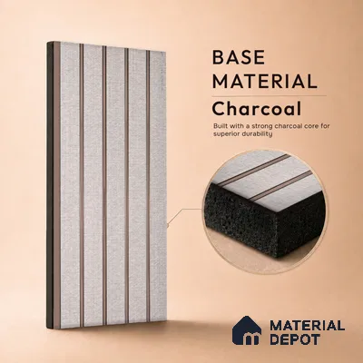 Light Grey Fabric Look PN 06936 8 ft x 6 inch Charcoal Panel - 6 mm | Suitable for Living Room, Bedroom & TV Cabinet | Width is Subjected to 5% Variation