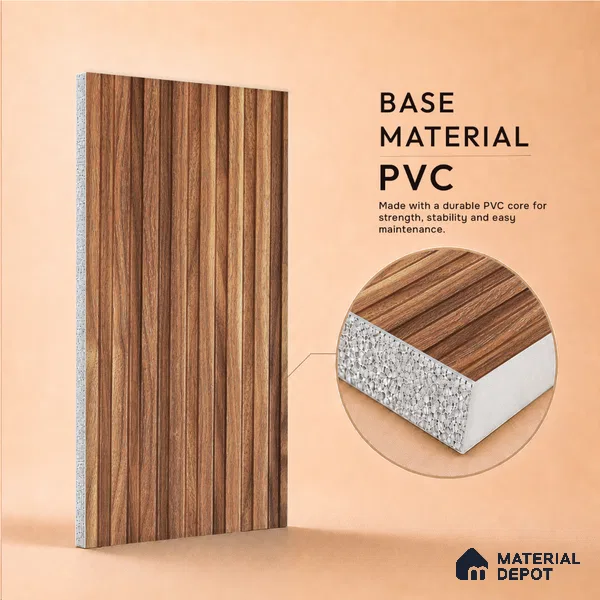 Wooden Look PN 06976 8 ft x 10 inch PVC Panel - 10 mm | Suitable for Living Room, Bedroom & Office | Width is Subjected to 5% Variation