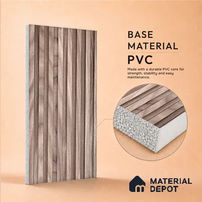 Wooden Look PN 06977 8 ft x 10 inch PVC Panel - 10 mm | Suitable for Living Room, Bedroom & Office | Width is Subjected to 5% Variation