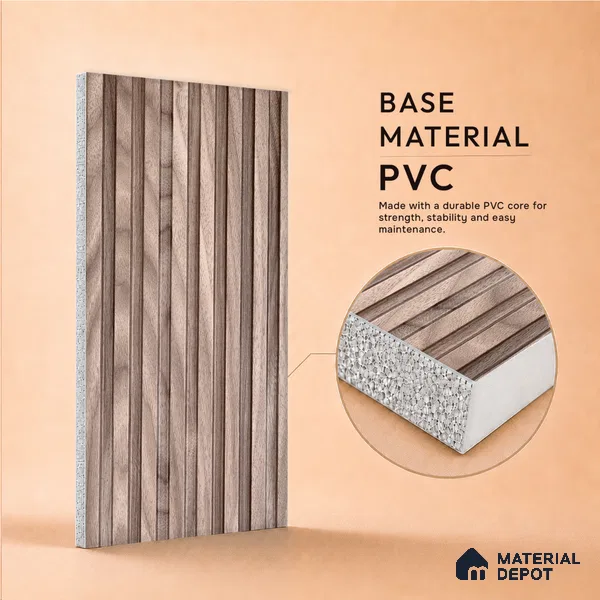 Wooden Look PN 06977 8 ft x 10 inch PVC Panel - 10 mm | Suitable for Living Room, Bedroom & Office | Width is Subjected to 5% Variation