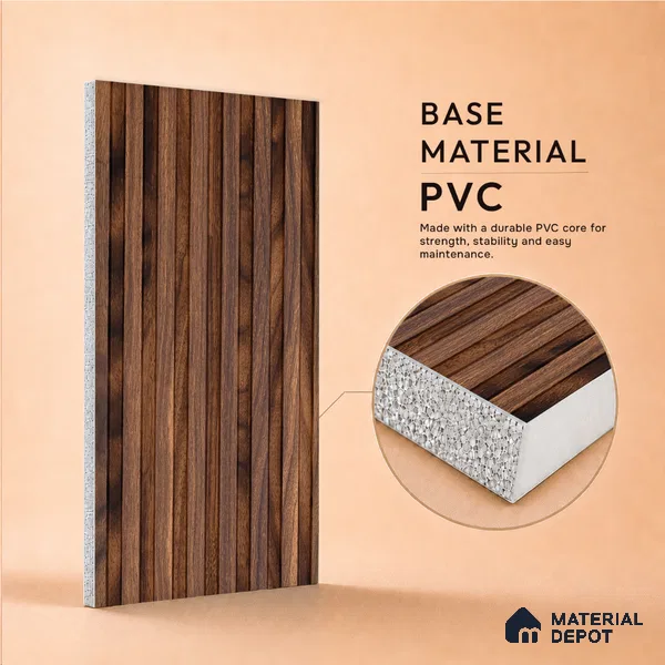 Wooden Look PN 06978 8 ft x 10 inch PVC Panel - 10 mm | Suitable for Living Room, Bedroom & Office | Width is Subjected to 5% Variation