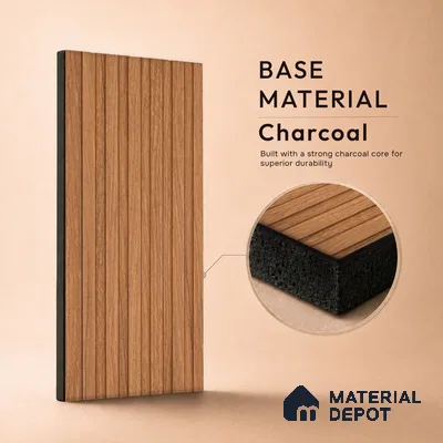 Wooden Look PN 07098 10 ft x 4.9 inch Charcoal Panel - 6 mm | Suitable for Feature Wall, TV Unit & Living Room | Width is Subjected to 5% Variation