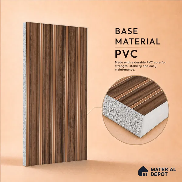 Wooden Look PN 07373 8 ft x 9.6 inch PVC Panel - 10 mm | Suitable for Living Room, Bedroom & Office | Width is Subjected to 5% Variation