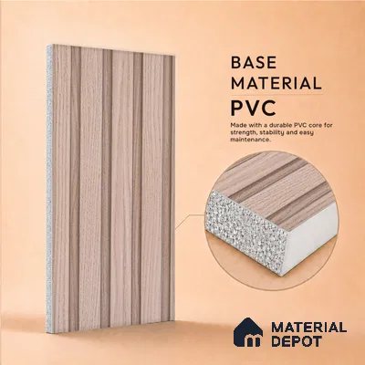 Wooden Look PN 07378 8 ft x 9.6 inch PVC Panel - 10 mm | Suitable for Living Room, Bedroom & Office | Width is Subjected to 5% Variation