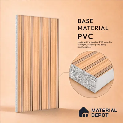 Wooden Look PN 07389 8 ft x 9.6 inch PVC Panel - 10 mm | Suitable for Living Room, Bedroom & Office | Width is Subjected to 5% Variation
