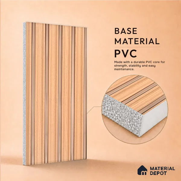 Wooden Look PN 07389 8 ft x 9.6 inch PVC Panel - 10 mm | Suitable for Living Room, Bedroom & Office | Width is Subjected to 5% Variation