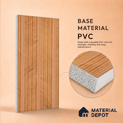 Wooden Look PN 07391 8 ft x 9.6 inch PVC Panel - 10 mm | Suitable for Living Room, Bedroom & Office | Width is Subjected to 5% Variation