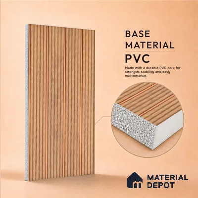 Wooden Look PN 07392 8 ft x 9.6 inch PVC Panel - 10 mm | Suitable for Living Room, Bedroom & Office | Width is Subjected to 5% Variation