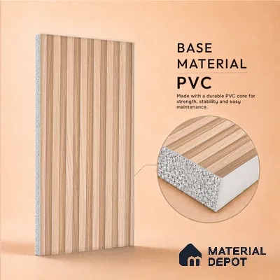 Wooden Look PN 07396 8 ft x 9.6 inch PVC Panel - 10 mm | Suitable for Living Room, Bedroom & Office | Width is Subjected to 5% Variation