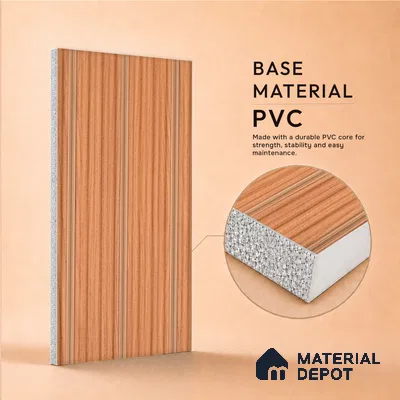 Wooden Look PN 07399 8 ft x 9.6 inch PVC Panel - 10 mm | Suitable for Living Room, Bedroom & Office | Width is Subjected to 5% Variation