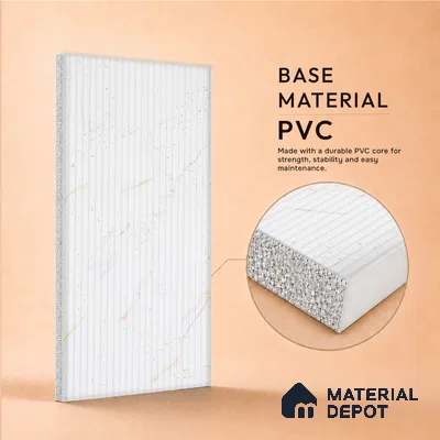 Wooden Look PN 07410 8 ft x 12 inch PVC Panel - 10 mm | Suitable for Living Room, Bedroom & Office | Width is Subjected to 5% Variation