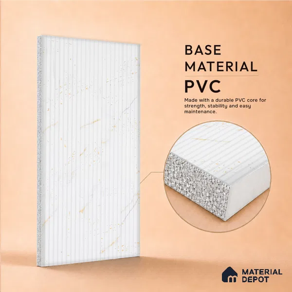 Wooden Look PN 07410 8 ft x 12 inch PVC Panel - 10 mm | Suitable for Living Room, Bedroom & Office | Width is Subjected to 5% Variation