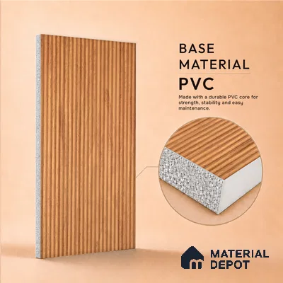 Wooden Look PN 07412 8 ft x 12 inch PVC Panel - 10 mm | Suitable for Living Room, Bedroom & Office | Width is Subjected to 5% Variation