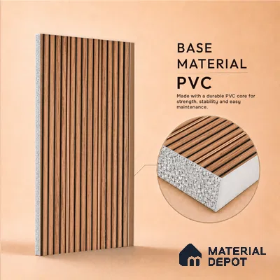 Wooden Look PN 07449 8 ft x 4.8 inch PVC Panel - 10 mm | Suitable for Living Room, Bedroom & Office | Width is Subjected to 5% Variation