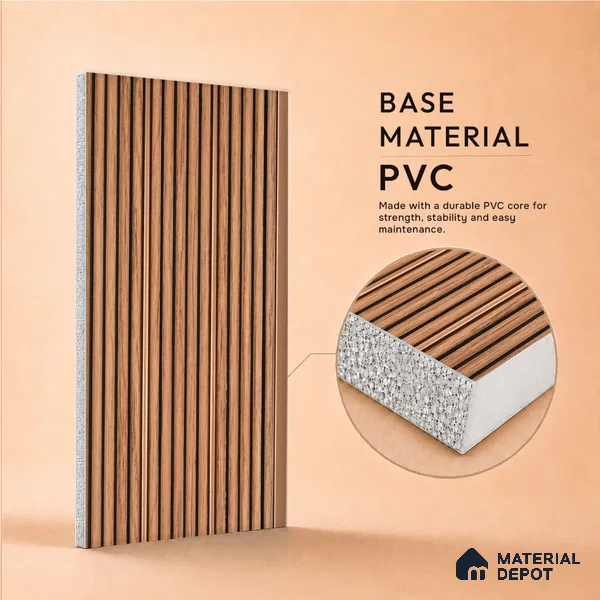 Wooden Look PN 07449 8 ft x 4.8 inch PVC Panel - 10 mm | Suitable for Living Room, Bedroom & Office | Width is Subjected to 5% Variation