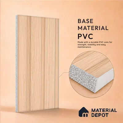 Wooden Look PN 07458 8 ft x 4.8 inch PVC Panel - 10 mm | Suitable for Living Room, Bedroom & Office | Width is Subjected to 5% Variation