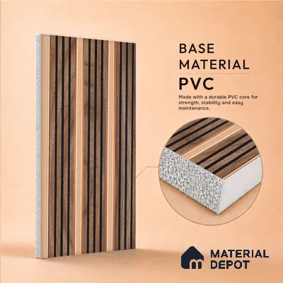 Wooden Look PN 07463 8 ft x 4.8 inch PVC Panel - 10 mm | Suitable for Living Room, Bedroom & Office | Width is Subjected to 5% Variation