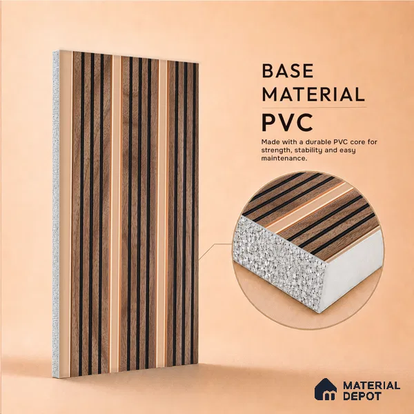 Wooden Look PN 07463 8 ft x 4.8 inch PVC Panel - 10 mm | Suitable for Living Room, Bedroom & Office | Width is Subjected to 5% Variation