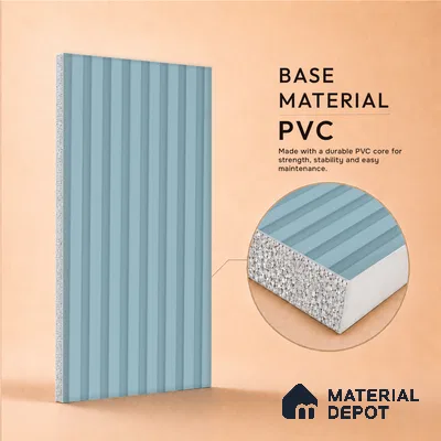 Cloud Grey Plain Colour Look PN 07480 8 ft x 4.8 inch PVC Panel - 10 mm | Suitable for Living Room, Bedroom & Office | Width is Subjected to 5% Variation