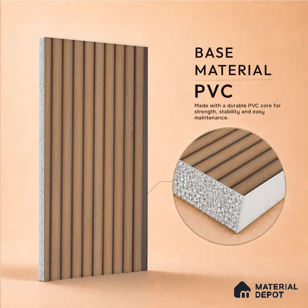 Wooden Look PN 07498 8 ft x 6 inch PVC Panel - 10 mm | Suitable for Living Room, Bedroom & Office | Width is Subjected to 5% Variation