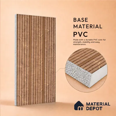 Wooden Look PN 07502 8 ft x 6 inch PVC Panel - 10 mm | Suitable for Living Room, Bedroom & Office | Width is Subjected to 5% Variation