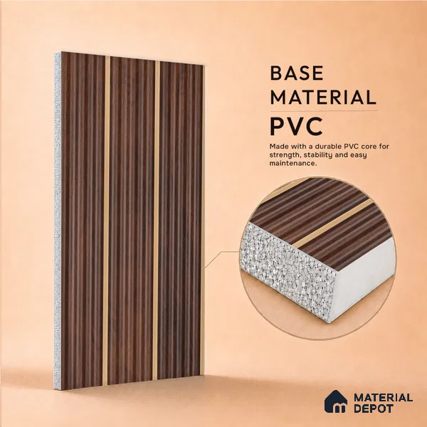 Wooden Look PN 07505 8 ft x 6 inch PVC Panel - 10 mm | Suitable for Living Room, Bedroom & Office | Width is Subjected to 5% Variation
