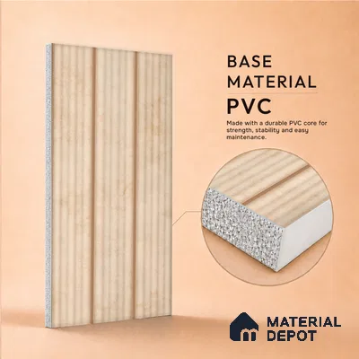 Wooden Look PN 07506 8 ft x 6 inch PVC Panel - 10 mm | Suitable for Living Room, Bedroom & Office | Width is Subjected to 5% Variation