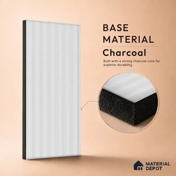 Dove Grey Plain Colour Look PN 00627 8 ft x 4 inch Charcoal Panel - 11 mm | Suitable for Feature Wall, TV Unit & Living Room | Width is Subjected to 5% Variation