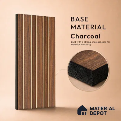 Wooden Look PN 06832 9.2 ft x 4.9 inch Charcoal Panel - 12 mm | Suitable for Living Room, Bedroom & TV Cabinet | Width is Subjected to 5% Variation
