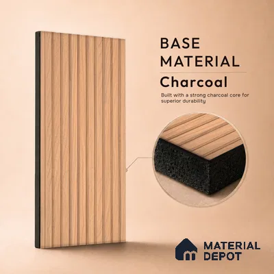 Wooden Look PN 06910 8 ft x 6 inch Charcoal Panel - 6 mm | Suitable for Living Room, Bedroom & TV Cabinet | Width is Subjected to 5% Variation