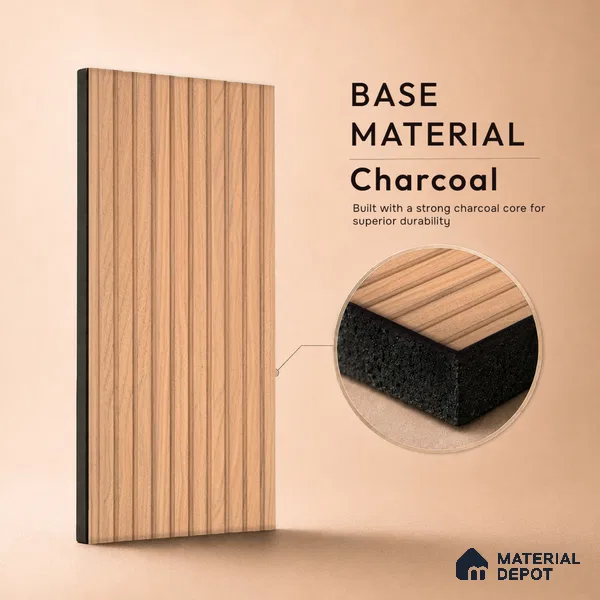 Wooden Look PN 06910 8 ft x 6 inch Charcoal Panel - 6 mm | Suitable for Living Room, Bedroom & TV Cabinet | Width is Subjected to 5% Variation