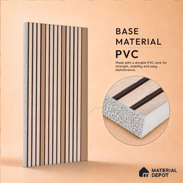 Warm Beige Plain Colour Look PN 07465 8 ft x 4.8 inch PVC Panel - 10 mm | Suitable for Living Room, Bedroom & Office | Width is Subjected to 5% Variation