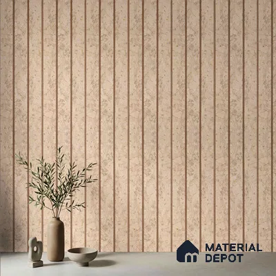 Cream Fabric Look PN 03019 8 ft x 4.9 inch Charcoal Panel - 8 mm | Suitable for Feature Wall, TV Unit & Living Room | Width is Subjected to 5% Variation
