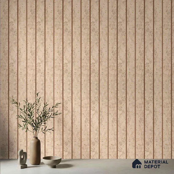 Cream Fabric Look PN 03019 8 ft x 4.9 inch Charcoal Panel - 8 mm | Suitable for Feature Wall, TV Unit & Living Room | Width is Subjected to 5% Variation