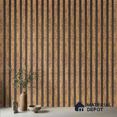 Wooden Look PN 03247 B 8 ft x 4.9 inch Charcoal Panel - 8 mm | Suitable for Feature Wall, TV Unit & Living Room | Width is Subjected to 5% Variation