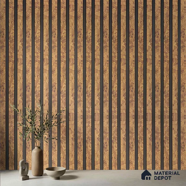 Wooden Look PN 03247 B 8 ft x 4.9 inch Charcoal Panel - 8 mm | Suitable for Feature Wall, TV Unit & Living Room | Width is Subjected to 5% Variation