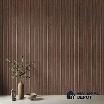 Wooden Look PN 03266 8 ft x 4.9 inch Charcoal Panel - 8 mm | Suitable for Feature Wall, TV Unit & Living Room | Width is Subjected to 5% Variation