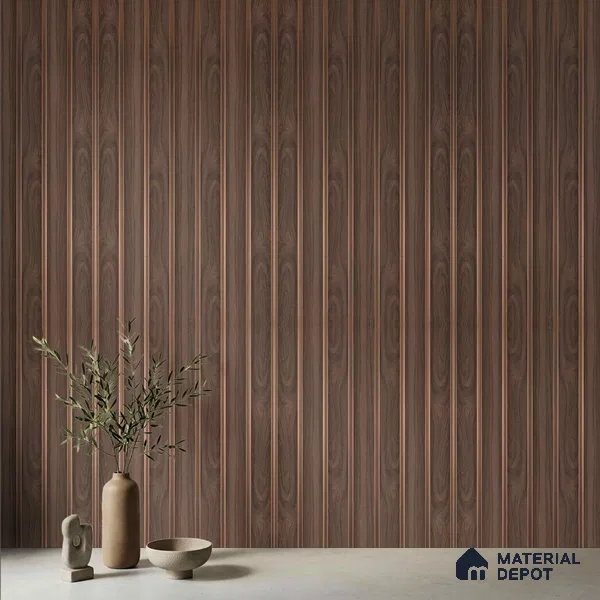 Wooden Look PN 03266 8 ft x 4.9 inch Charcoal Panel - 8 mm | Suitable for Feature Wall, TV Unit & Living Room | Width is Subjected to 5% Variation