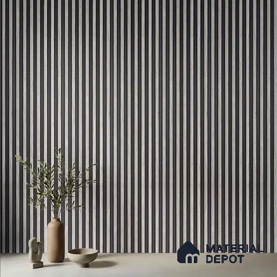 Wooden Look PN 03270 8 ft x 4.9 inch Charcoal Panel - 8 mm | Suitable for Feature Wall, TV Unit & Living Room | Width is Subjected to 5% Variation