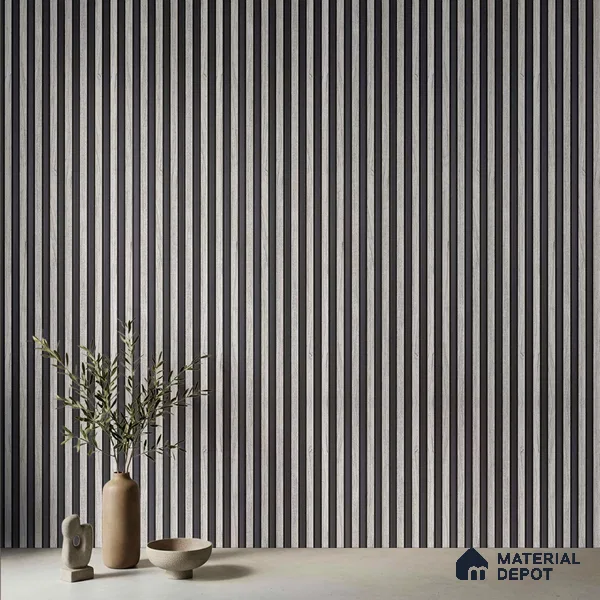Wooden Look PN 03270 8 ft x 4.9 inch Charcoal Panel - 8 mm | Suitable for Feature Wall, TV Unit & Living Room | Width is Subjected to 5% Variation
