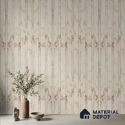 White Marble Look PN 03279 8 ft x 4.9 inch Charcoal Panel - 8 mm | Suitable for Feature Wall, TV Unit & Living Room | Width is Subjected to 5% Variation