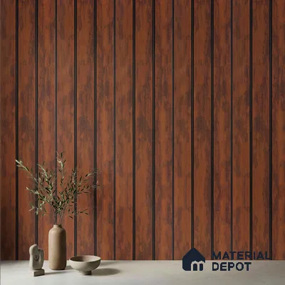 Brown Rustic Look PN 03300 8 ft x 4.9 inch Charcoal Panel - 8 mm | Suitable for Feature Wall, TV Unit & Living Room | Width is Subjected to 5% Variation