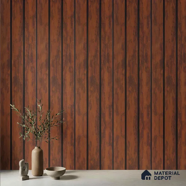 Brown Rustic Look PN 03300 8 ft x 4.9 inch Charcoal Panel - 8 mm | Suitable for Feature Wall, TV Unit & Living Room | Width is Subjected to 5% Variation