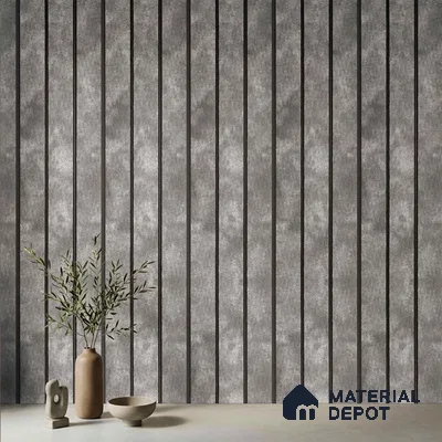 Grey Cement Look PN 03302 8 ft x 4.9 inch Charcoal Panel - 8 mm | Suitable for Feature Wall, TV Unit & Living Room | Width is Subjected to 5% Variation